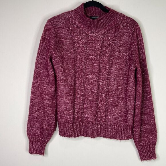Banana Republic 2021 Cable Knit Mock Neck Sweater Women's Size Medium - Picture 8 of 8